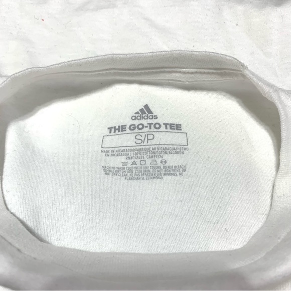 NWOT Adidas Women’s White Round Neck Short Sleeves Tee Size Small - Picture 5 of 8